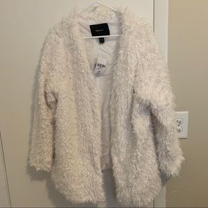 F21 Faux Fur Long Sleeve Blazers